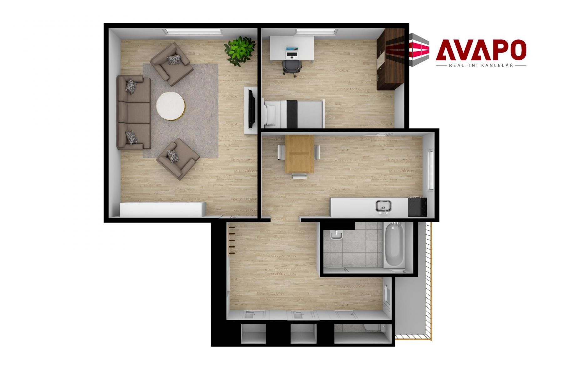 Pronájem byt 2+1 - Máchova, Opava, 66 m²