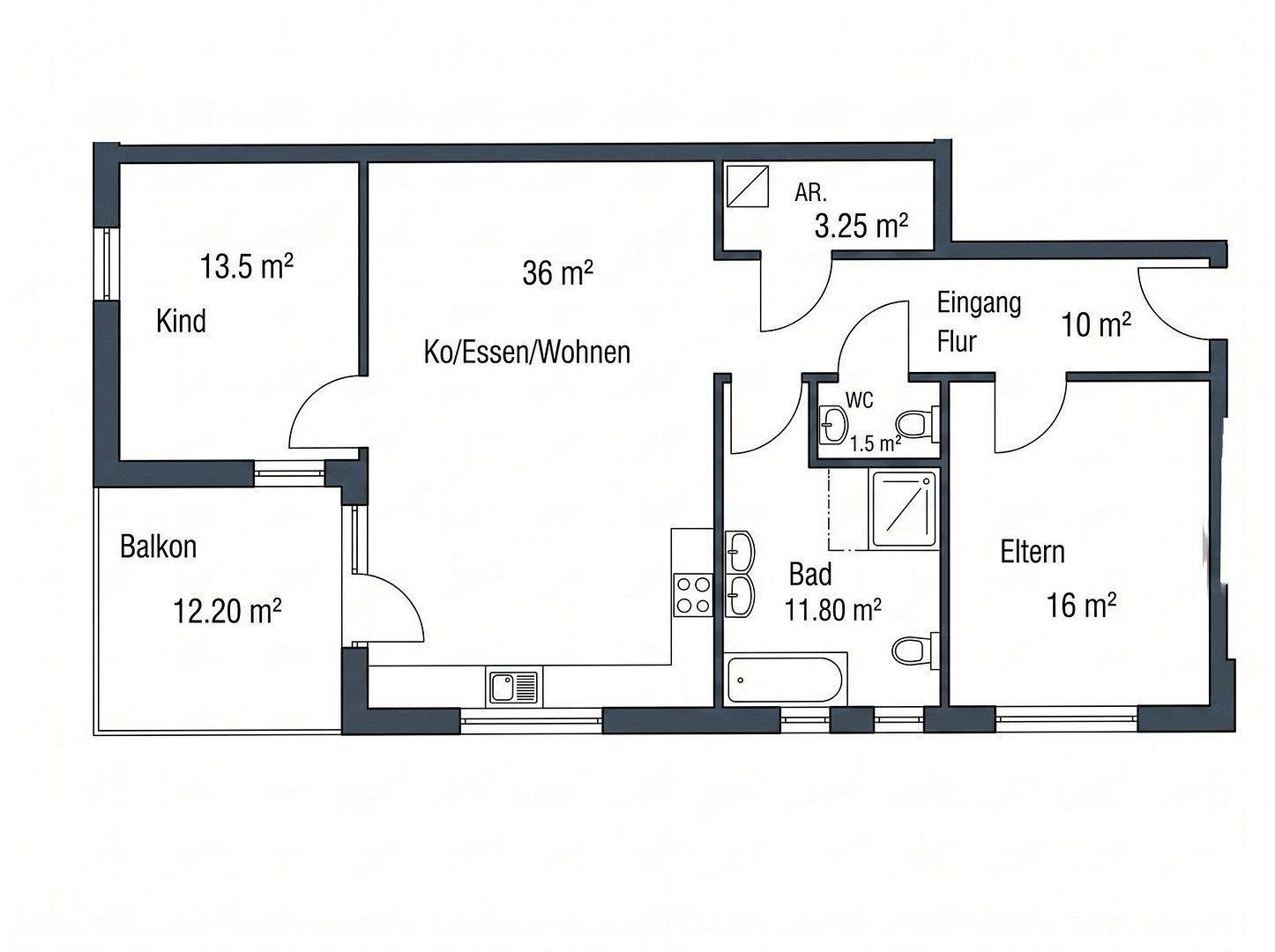 3+1, , Porýní-Falc, 96 m² - 1