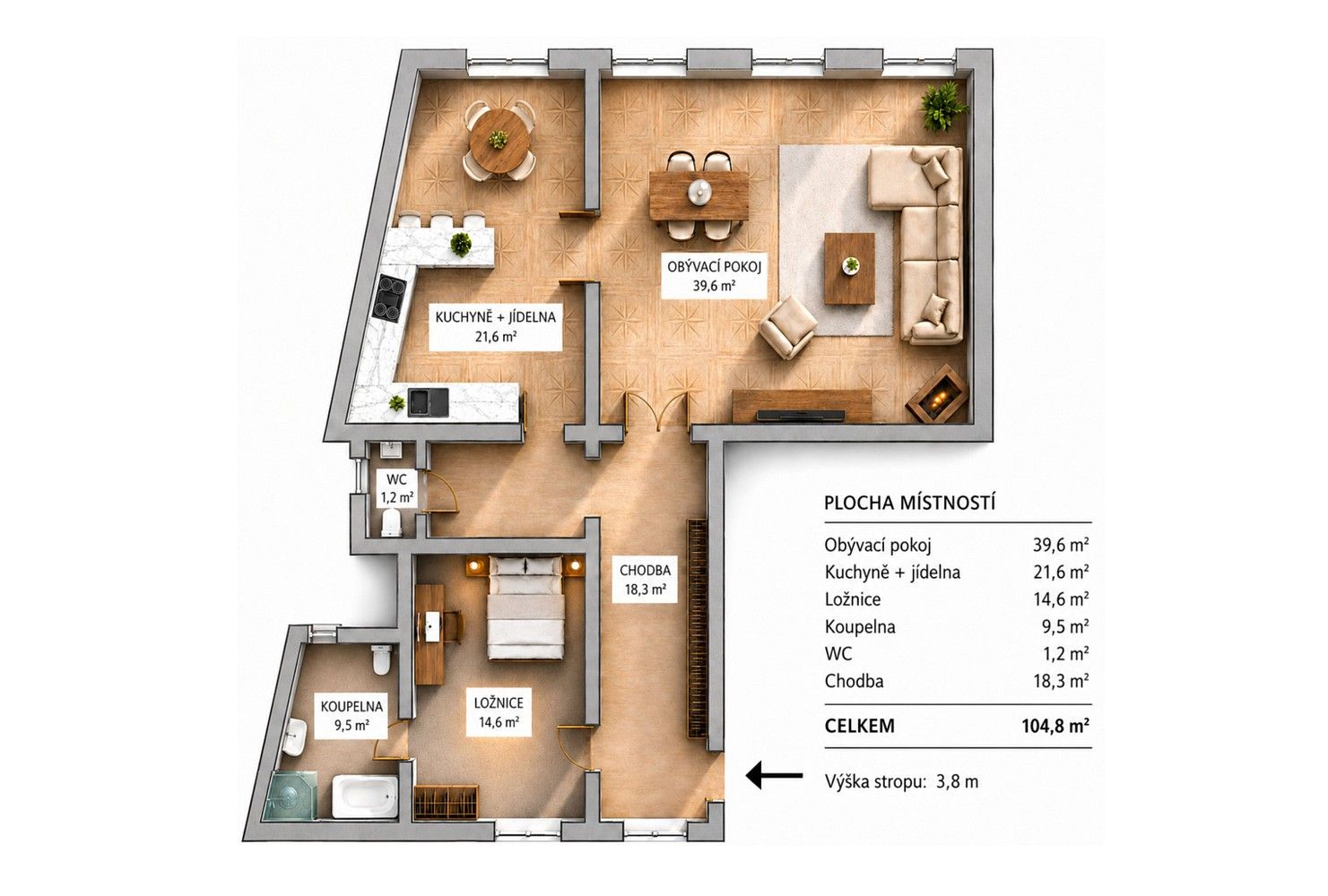Prodej byt 3+kk - Praha - Nové Město, okres Praha 1, Hlavní město Praha, 104,8 m² - 5