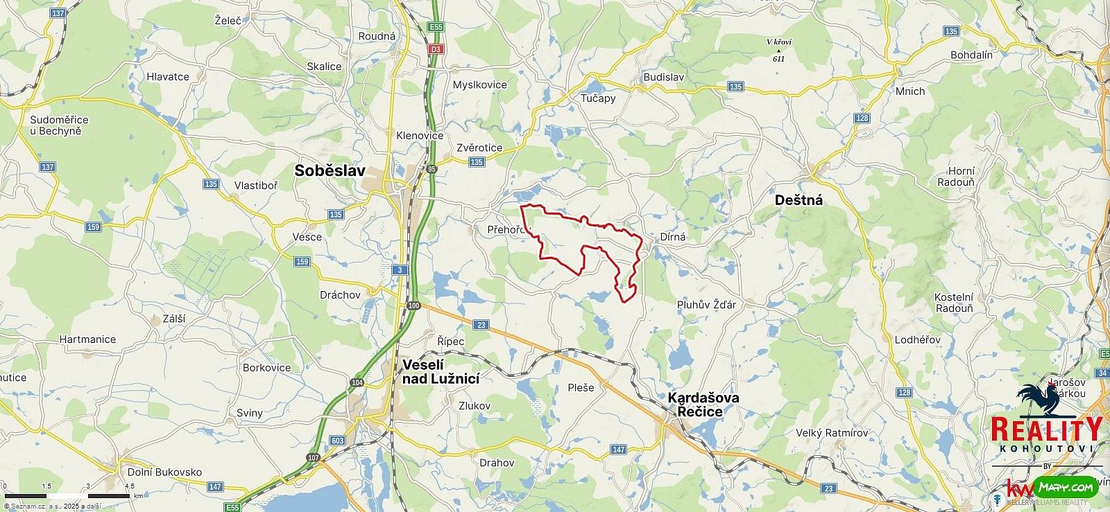 Prodej pozemek pro bydlení - Třebějice, okres Tábor, Jihočeský kraj - 5
