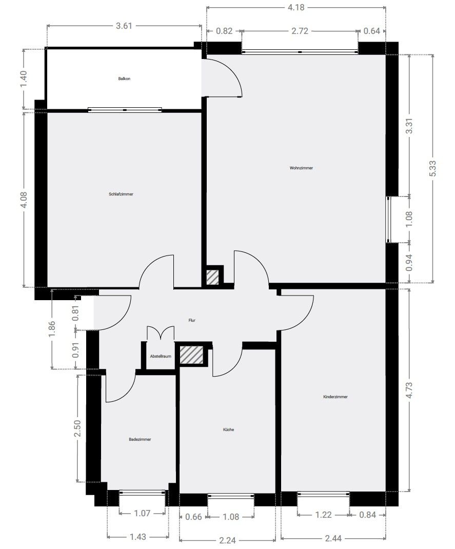 3+1, Niddastraße 14, , Hessen, 70 m² - 1