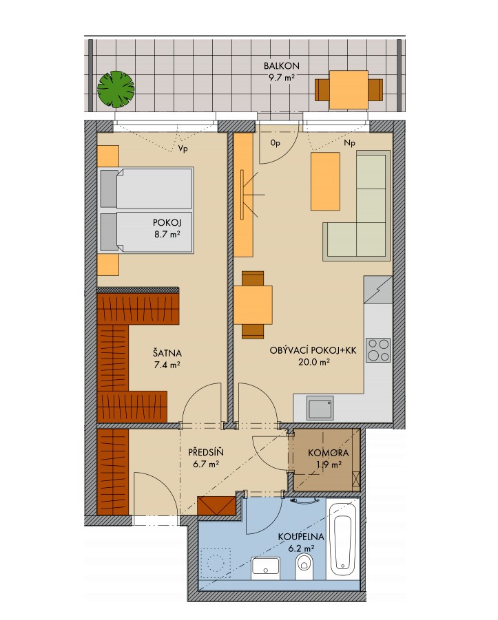 Byt 2+kk · 58 m² · Laurinova, Praha - Stodůlky - 4