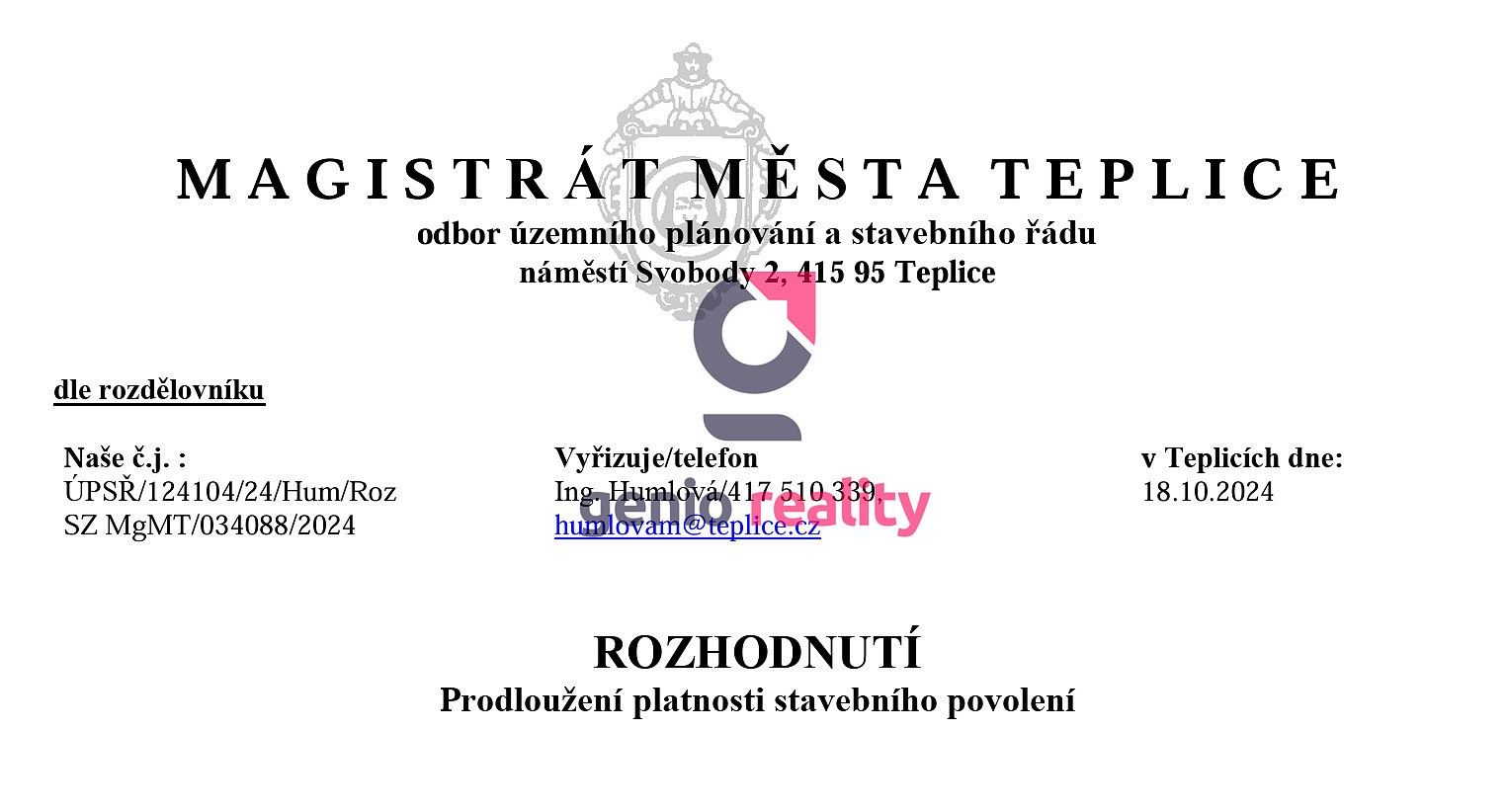 Pozemky pro bydlení, Bystřany, okres Teplice, Ústecký kraj - 2