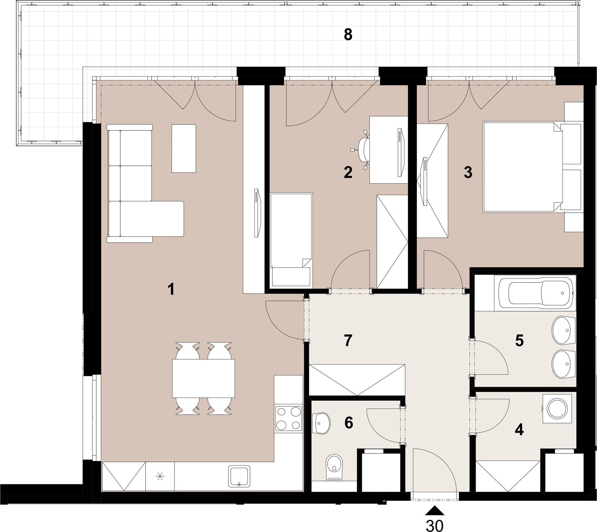 3+kk, Poděbradská, Praha, 79 m² - 2