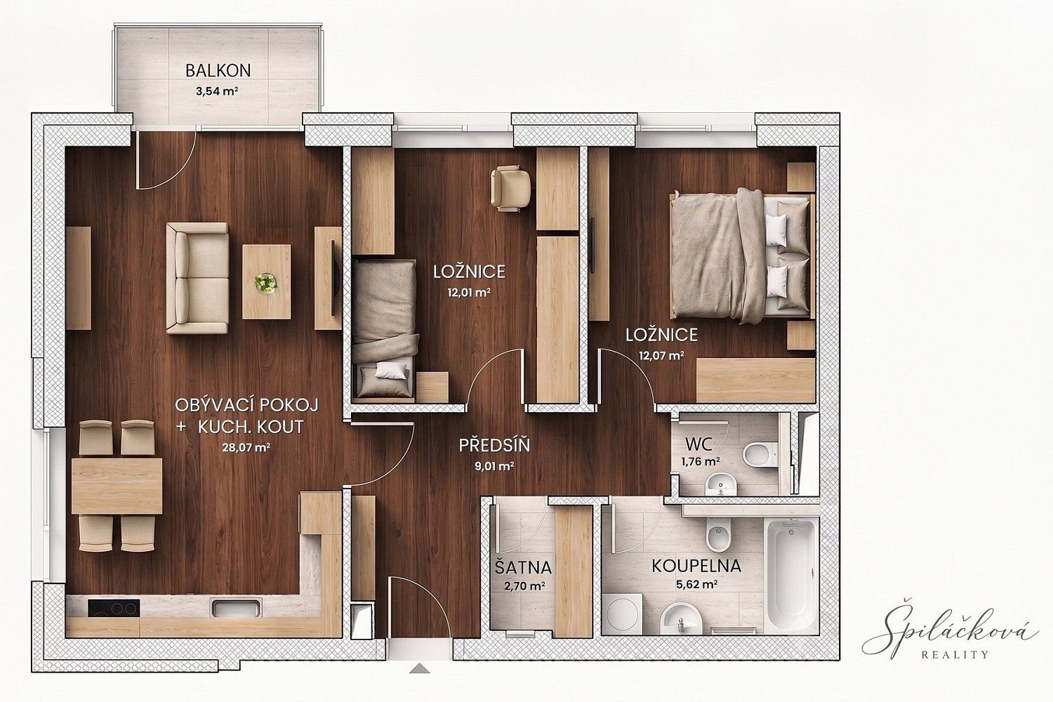 Byt 3+kk · 73 m² · Doubravčice, okres Kolín, Středočeský kraj - 3