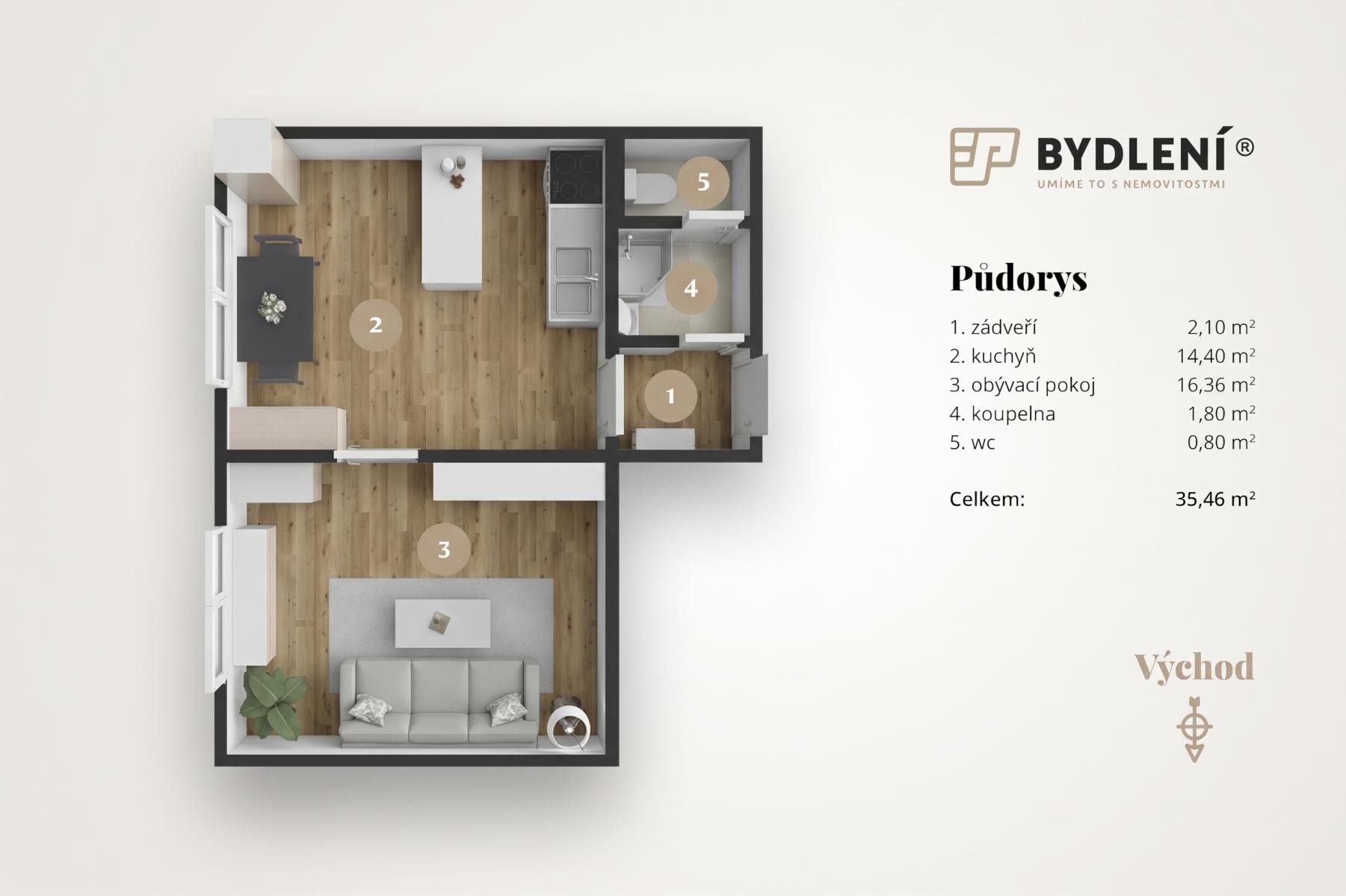 Prodej byt 1+1 - Karla Čapka, Krupka Maršov, 36 m² - 5