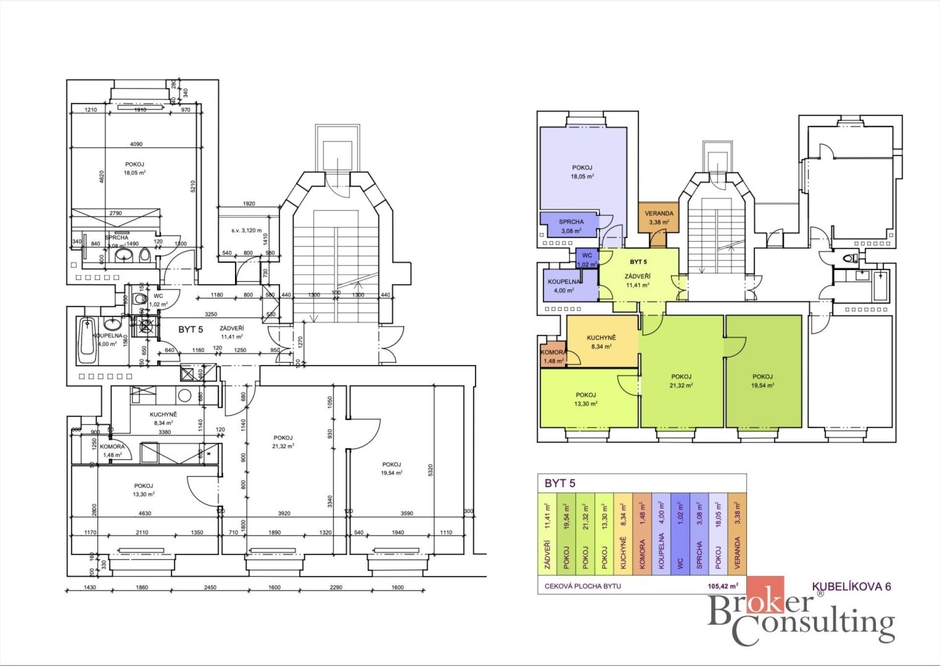 Byt 4+kk · 105 m² · Kubelíkova, Praha - 3