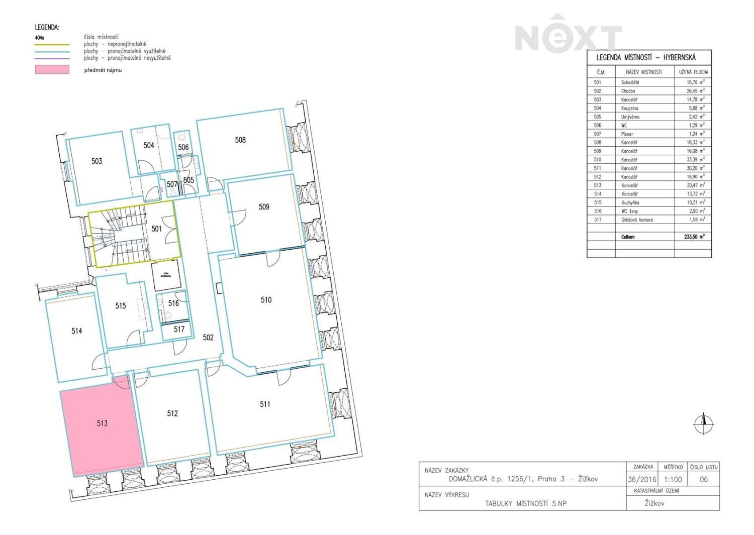 Pronájem kancelář - Domažlická 1256, Praha, 20 m²