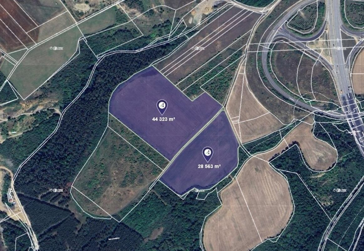 Zemědělské pozemky, Radotín, 72 886 m²