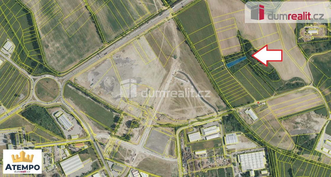 Prodej komerční pozemek - Úsilné, 1 632 m² - 5