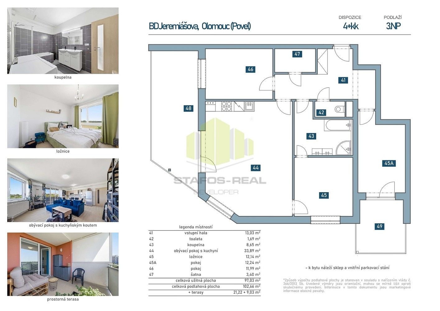 4+kk, Olomouc - Povel, Olomoucký kraj, 103 m² - 2