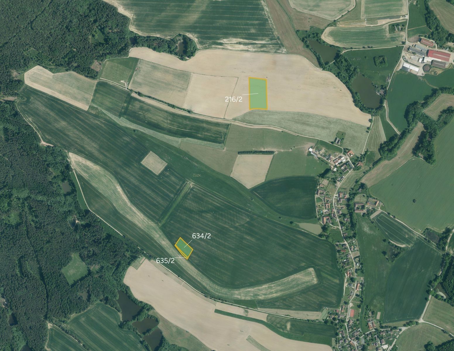 Zemědělské pozemky, Okrouhlá Radouň