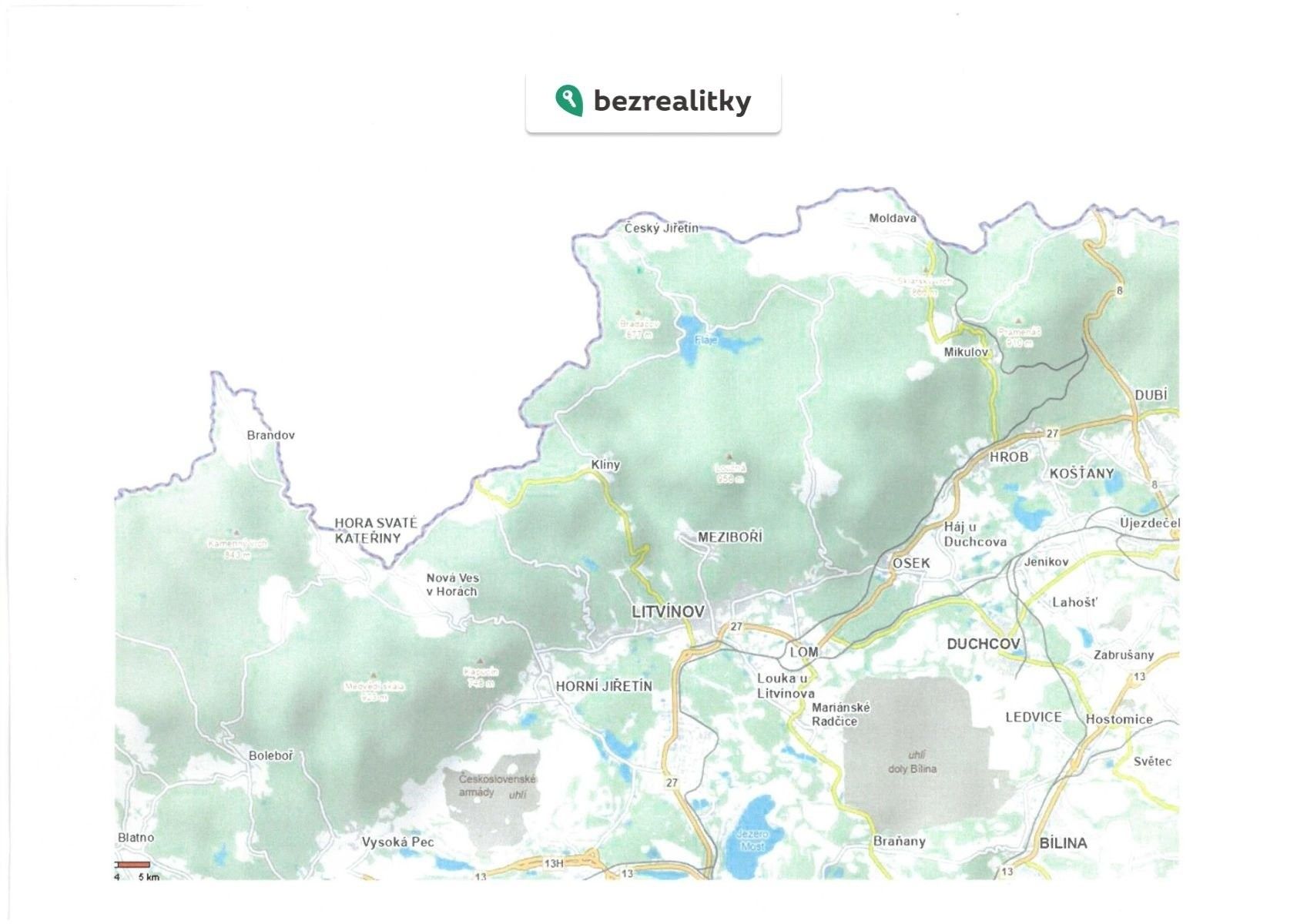 Prodej komerční pozemek - Český Jiřetín