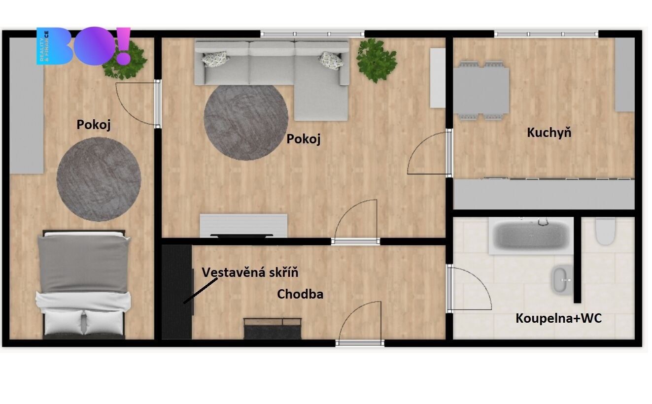 Prodej byt 2+1 - Oskara Motyky, Ostrava, 43 m²