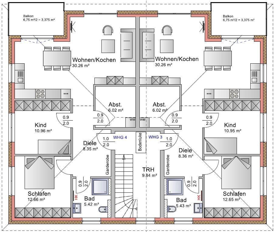 Byt 3+1 · 72 m² · Im Malerwinkel 11, , Dolní Sasko - 4