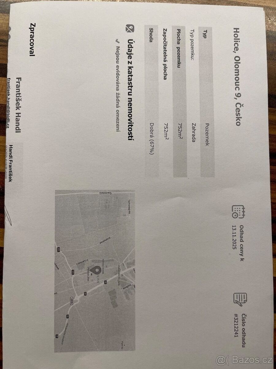 Prodej pozemek pro bydlení - Olomouc, 779 00