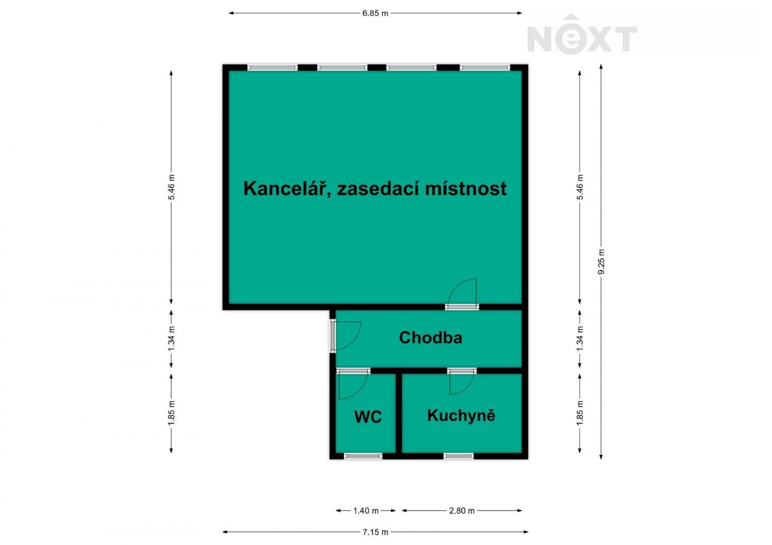 Pronájem kancelář - T. G. Masaryka,Karlovy Vary,Karlovy Vary, 36001, 75 m²