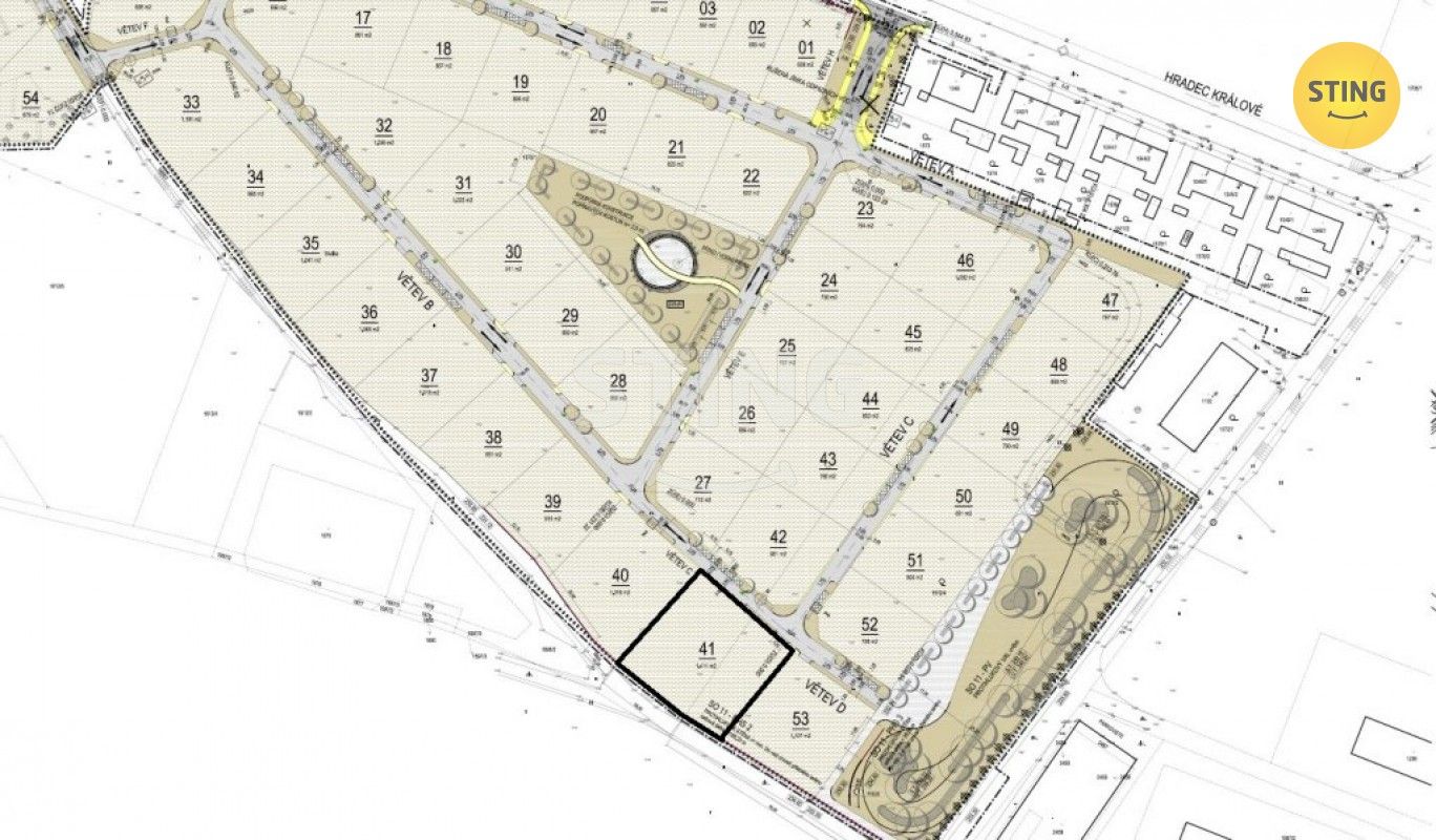 Pozemky pro bydlení, Kladruby, Chlumec nad Cidlinou, 1 m²