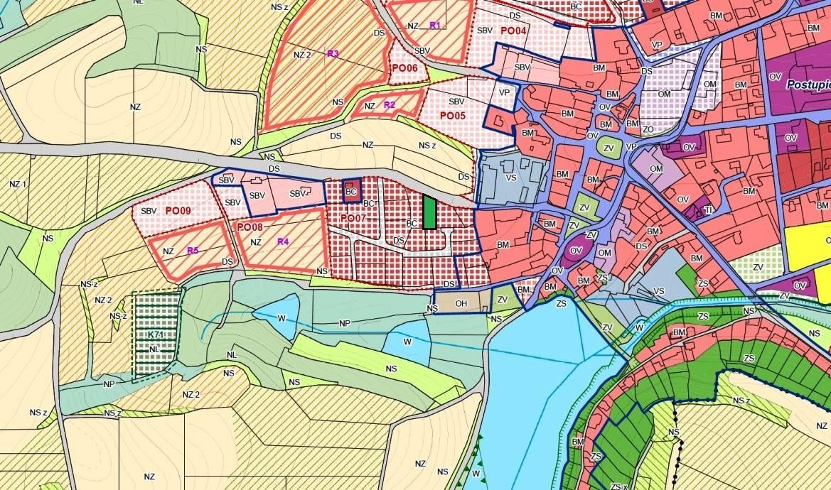 Stavební pozemek, Postupice – pohled 3