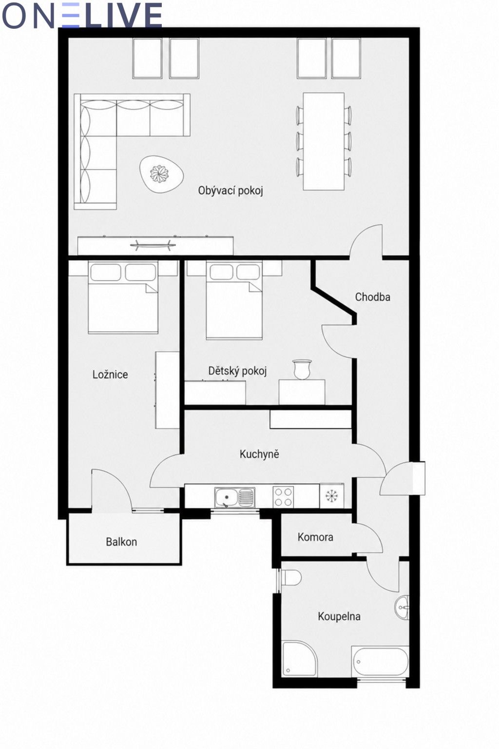 Byt 3+1 · 105 m² · Kardinála Berana, Plzeň Jižní Předměstí - 4