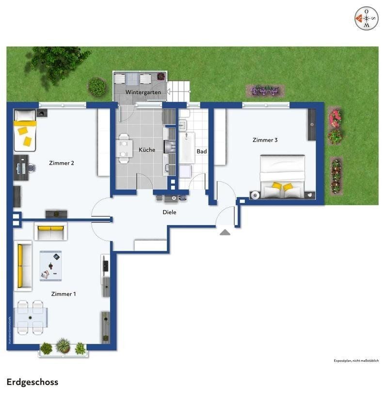 3+1, Bergmannstr. 15, , Dolní Sasko, 98 m² - 1