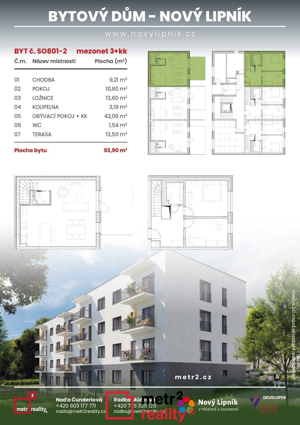 Prodej byt 3+kk - Na Výsluní, Lipník nad Bečvou I-Město, 94 m²