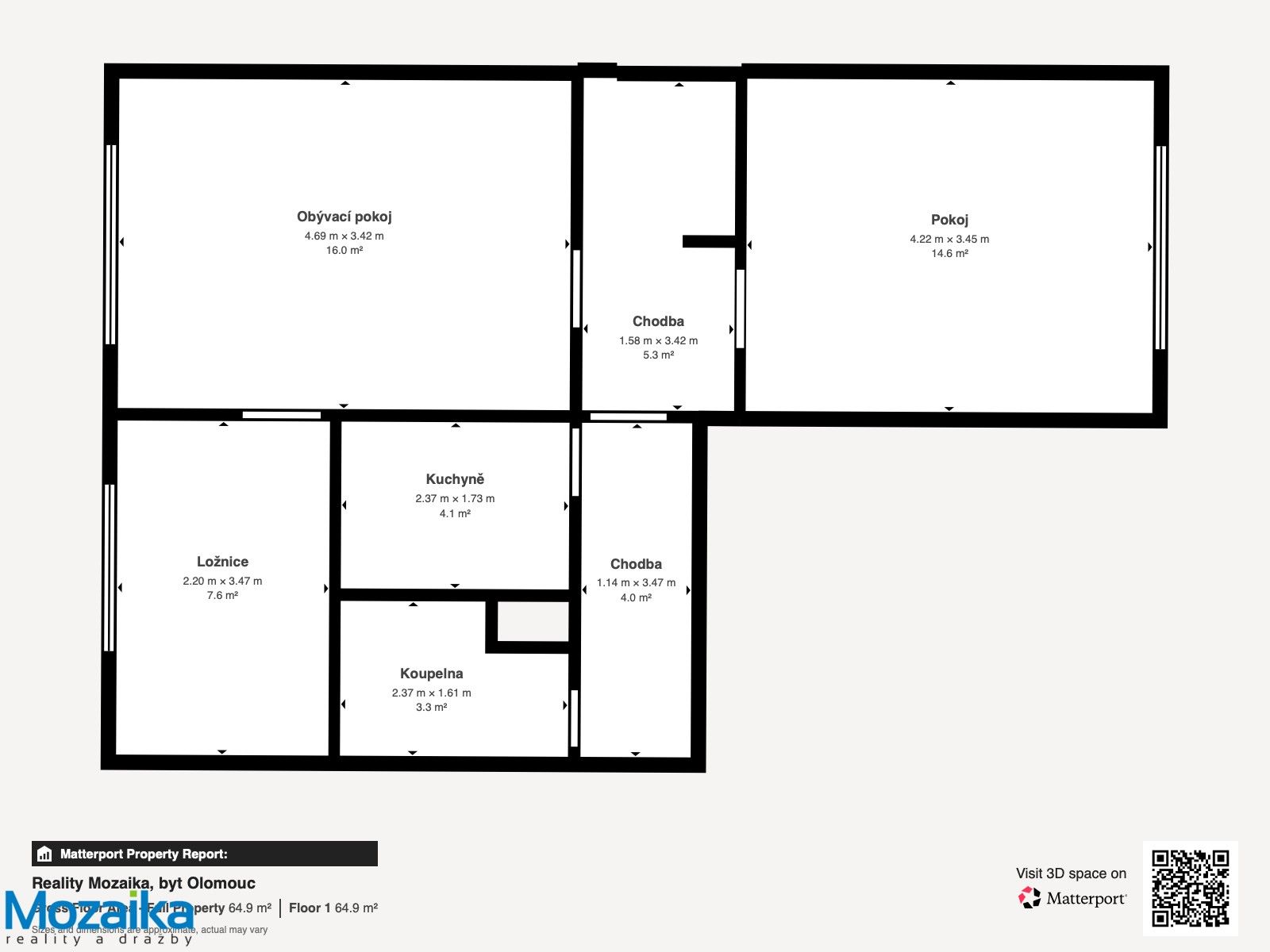 3+1, Ručilova 109, Olomouc Nový Svět, 55 m² - 2
