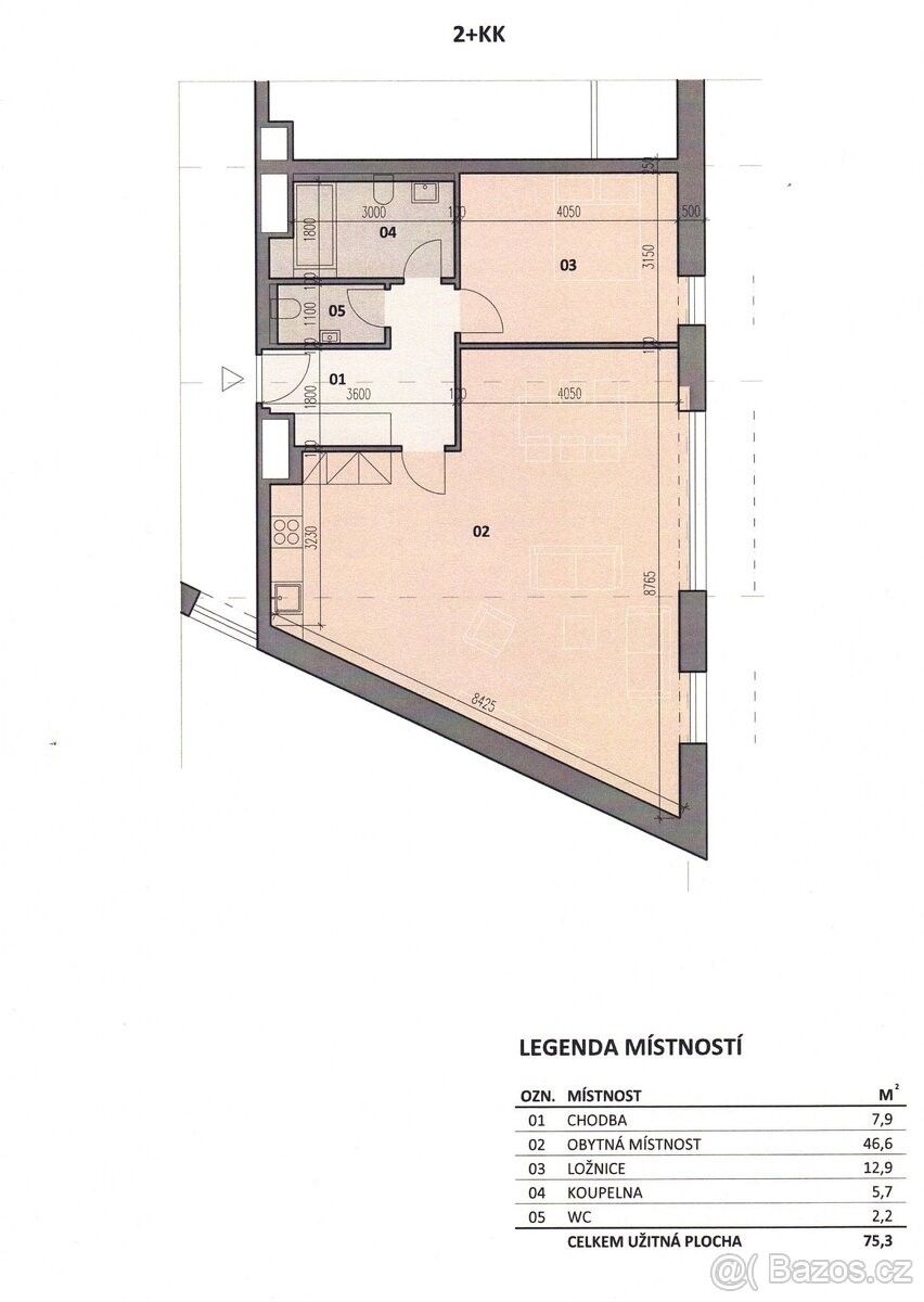 Pronájem byt 2+kk - Turnov, 511 01, 78 m²