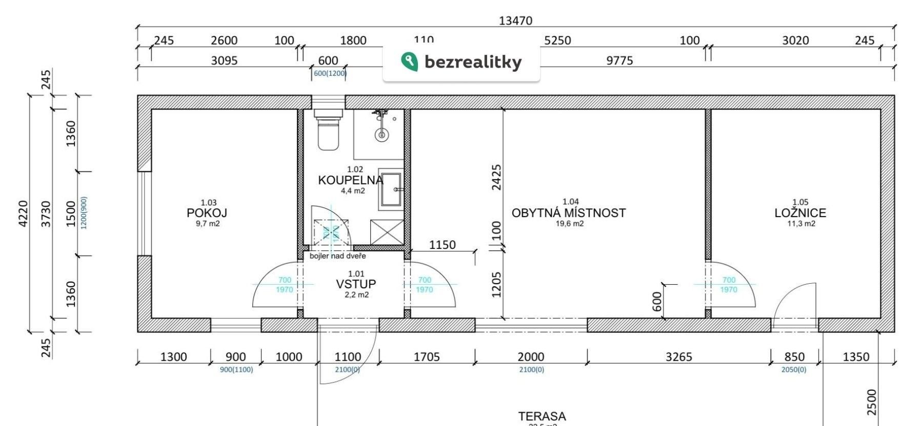 Prodej chata - Milešov, 57 m²
