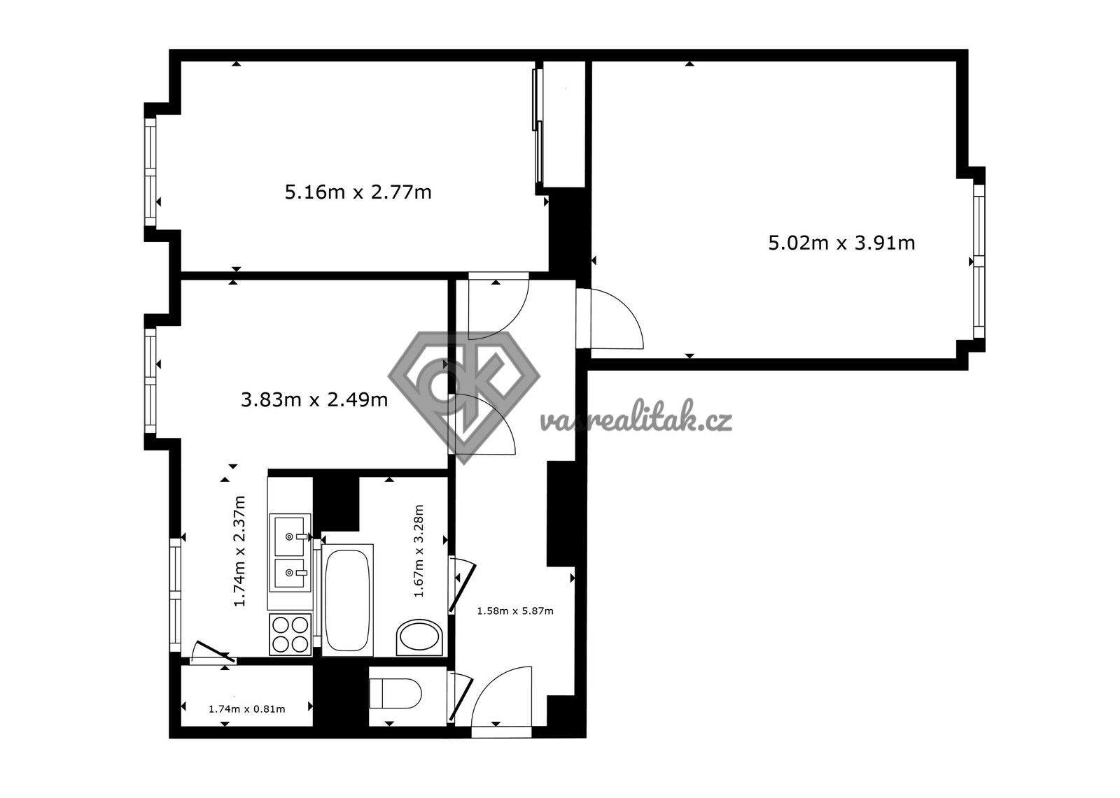 Prodej byt 3+kk - V Aleji 612, Králíky, 60 m² - 2
