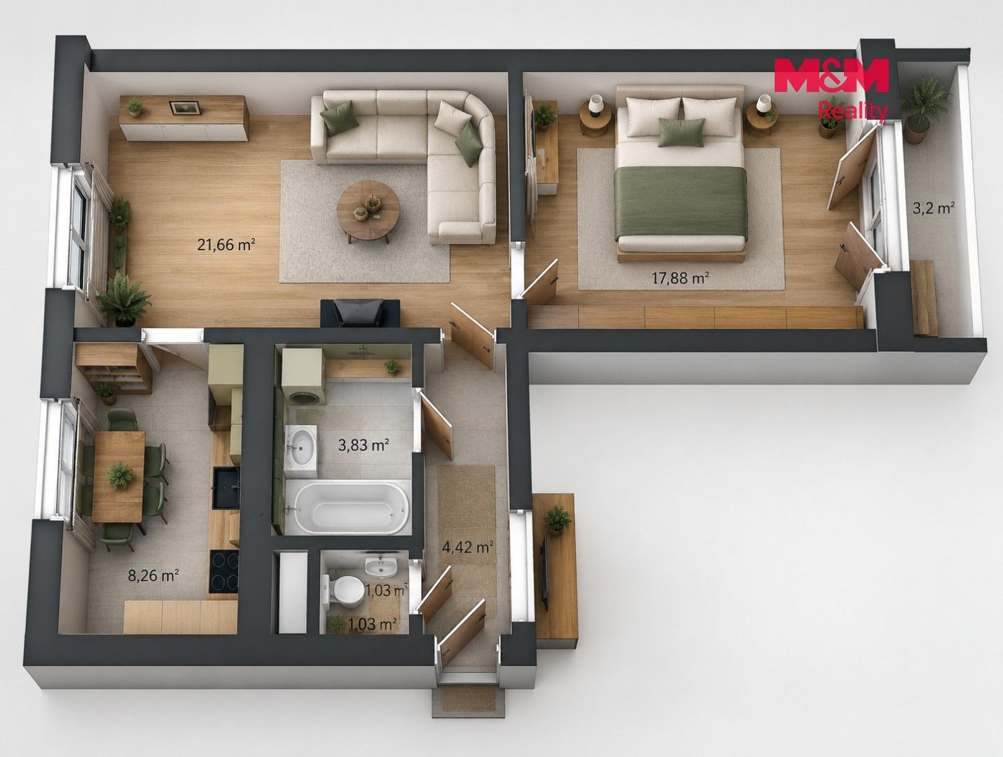 Byt 2+1 · 54 m² · Na Magistrále, Kolín - 4