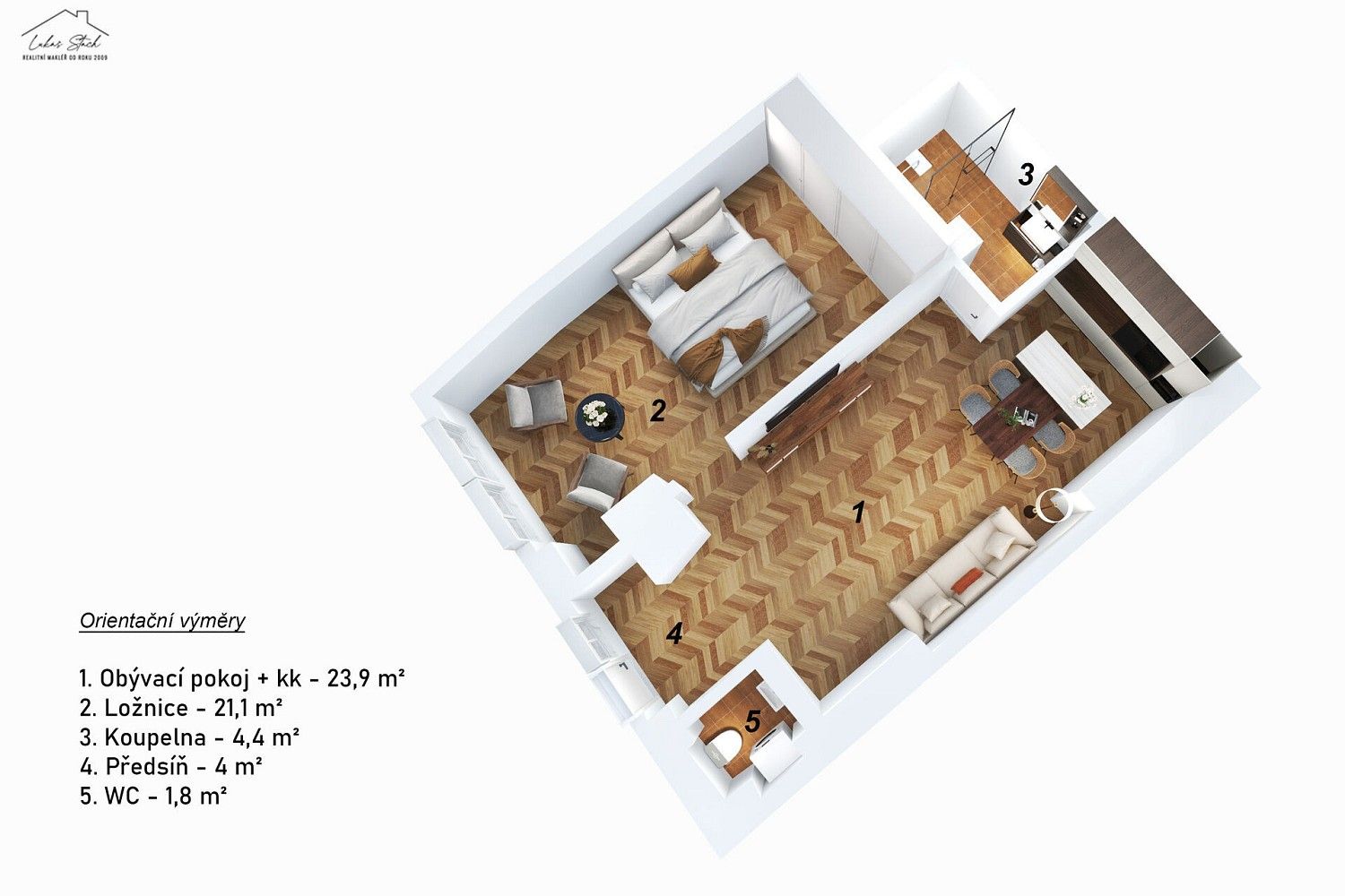 Byt 2+kk · 55 m² · Praha - Staré Město, okres Praha 1, Hlavní město Praha - 3