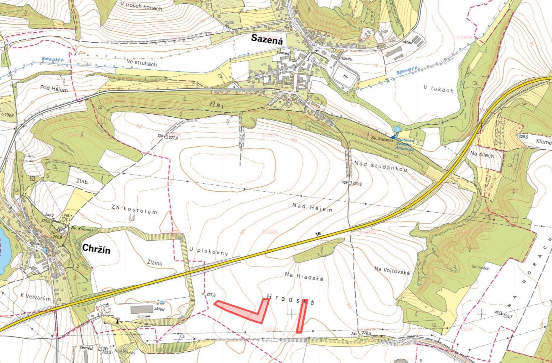 Prodej zemědělský pozemek - Sazená