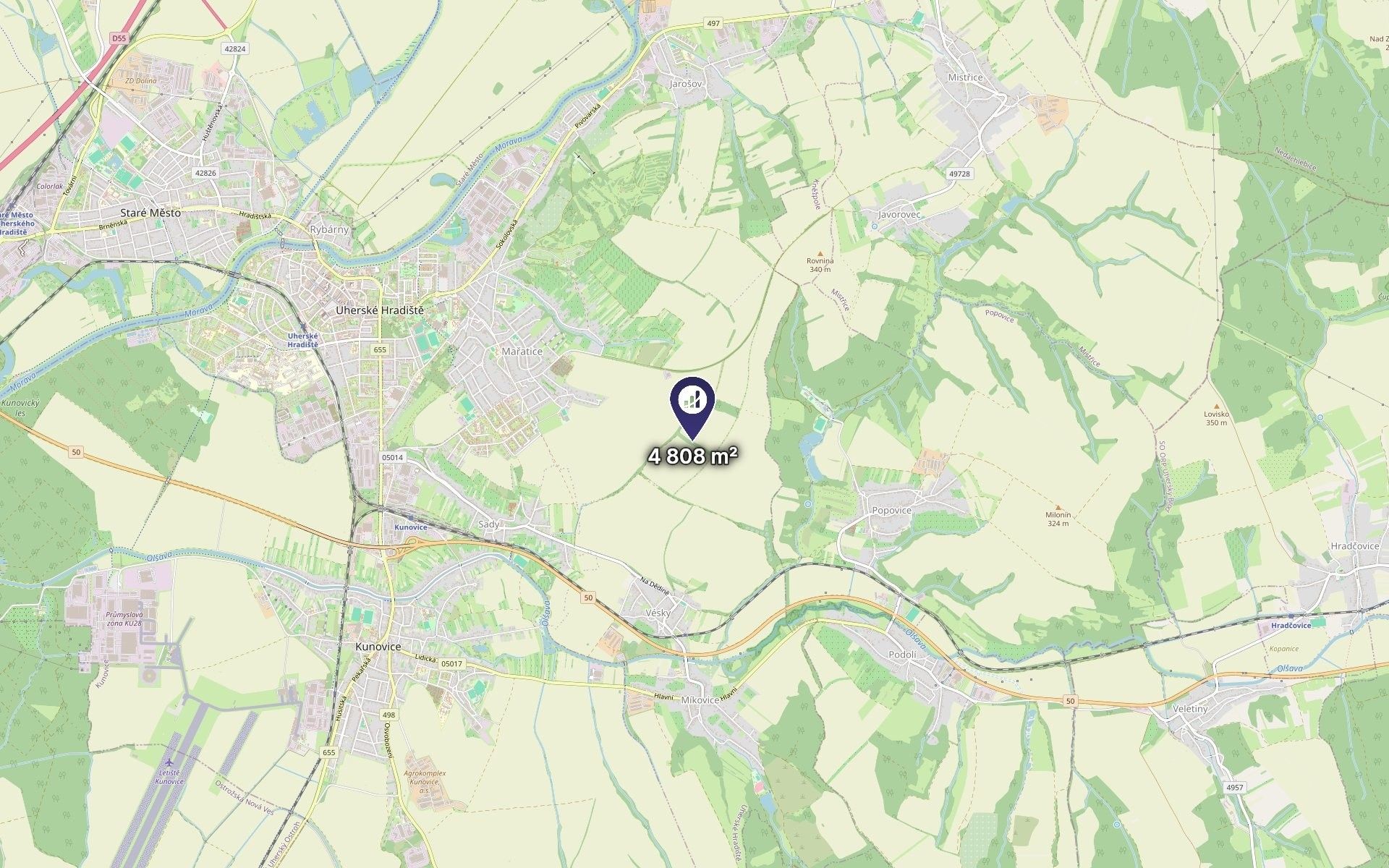 Zemědělský pozemek · 1 202 m² · Uherské Hradiště - 3