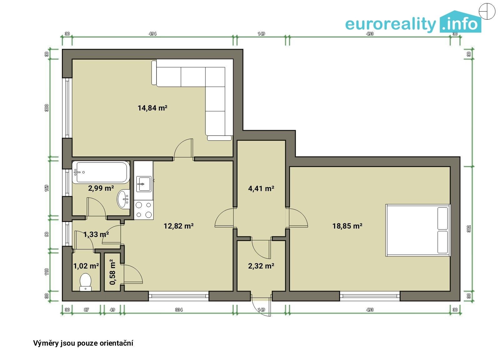 Prodej byt 2+1 - Plzeňská 133, Drmoul, 60 m² - 5