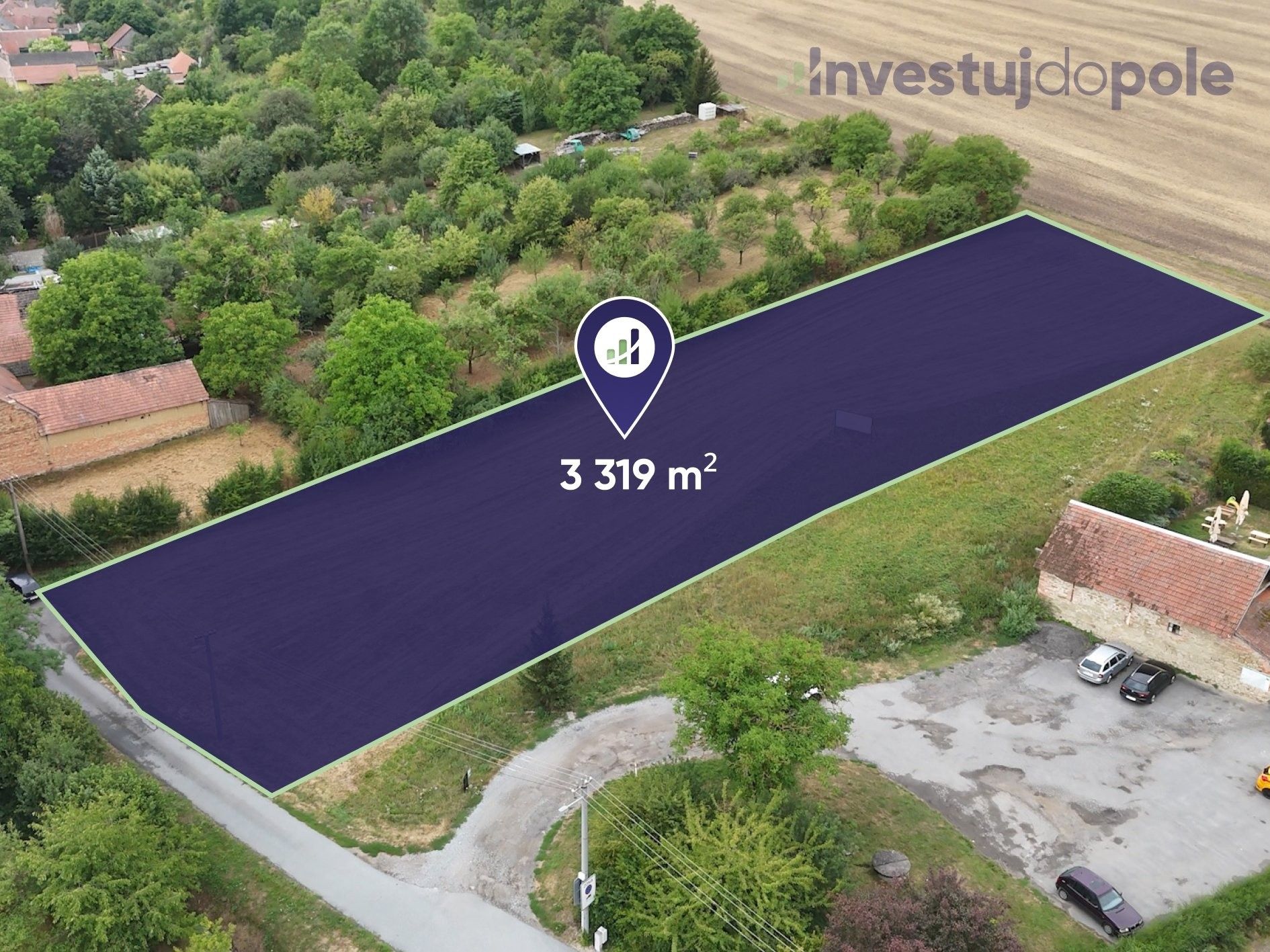 Pozemky pro bydlení, Kožušice, 3 319 m² - 1