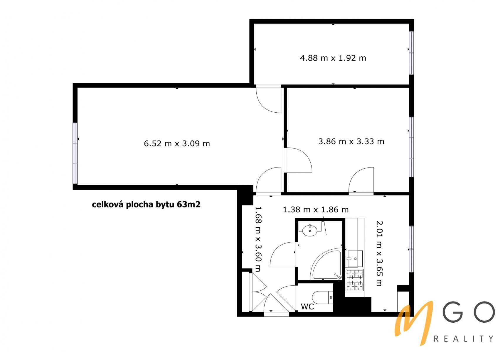 Byt 3+1 · 65 m² · V Bytovkách, Králíky - 3