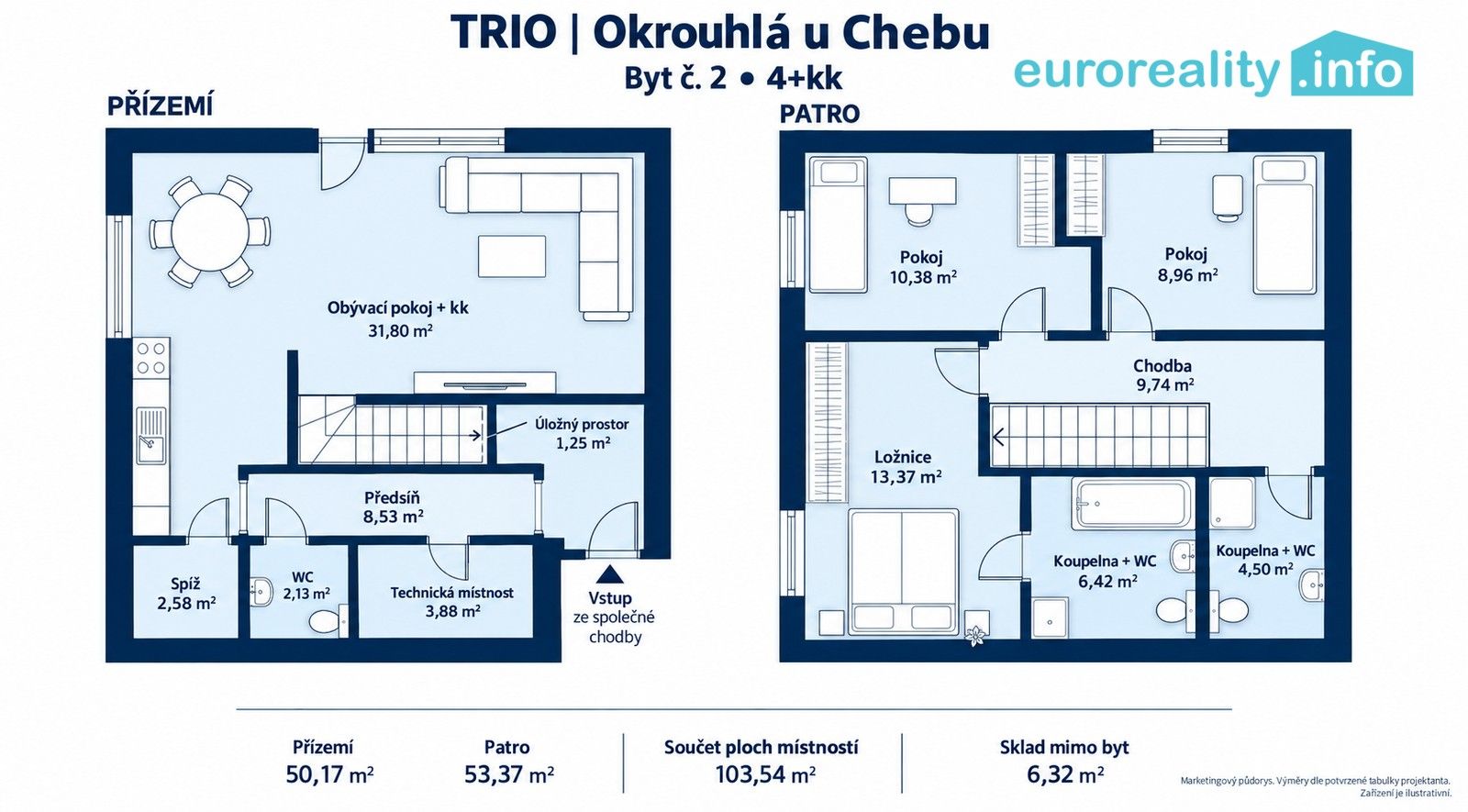 Byt 4+kk · 103 m² · Okrouhlá - 3