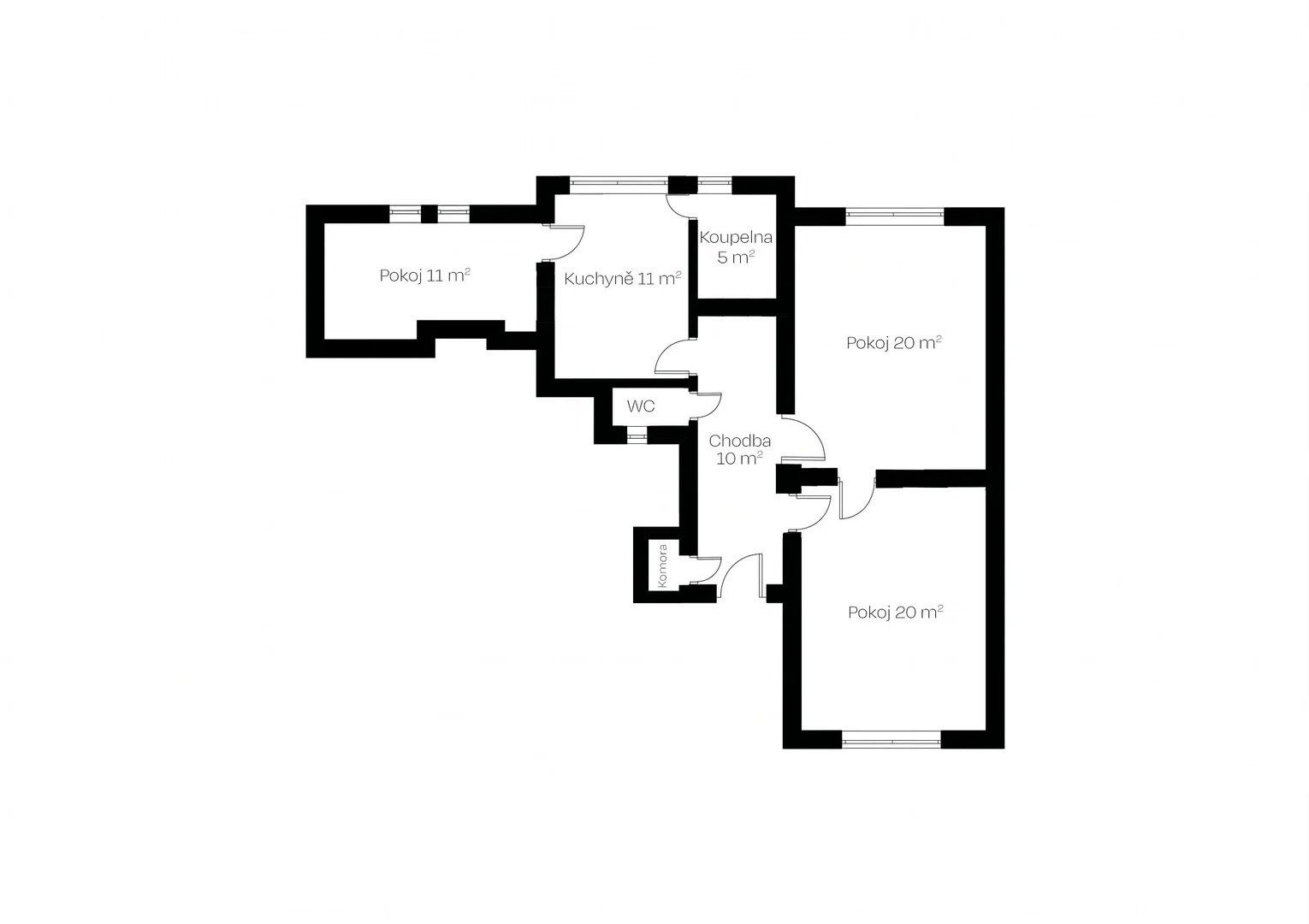 Byt 3+1, 80 m²