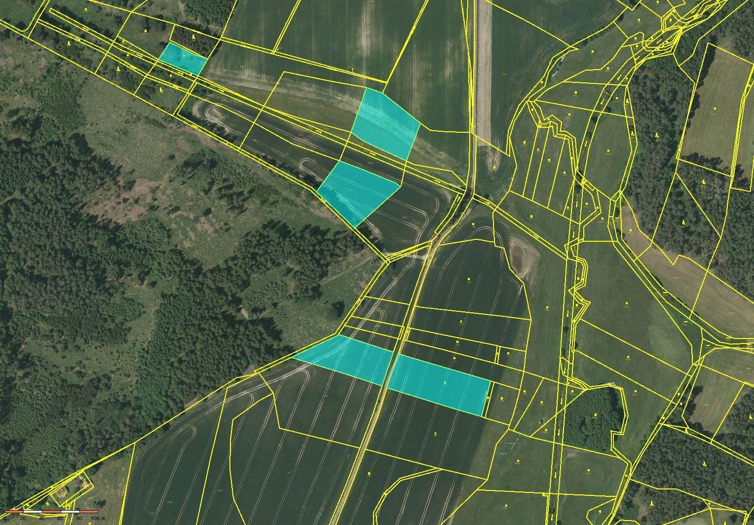 Zemědělské pozemky, Střelské Hoštice, 54 215 m² - 1