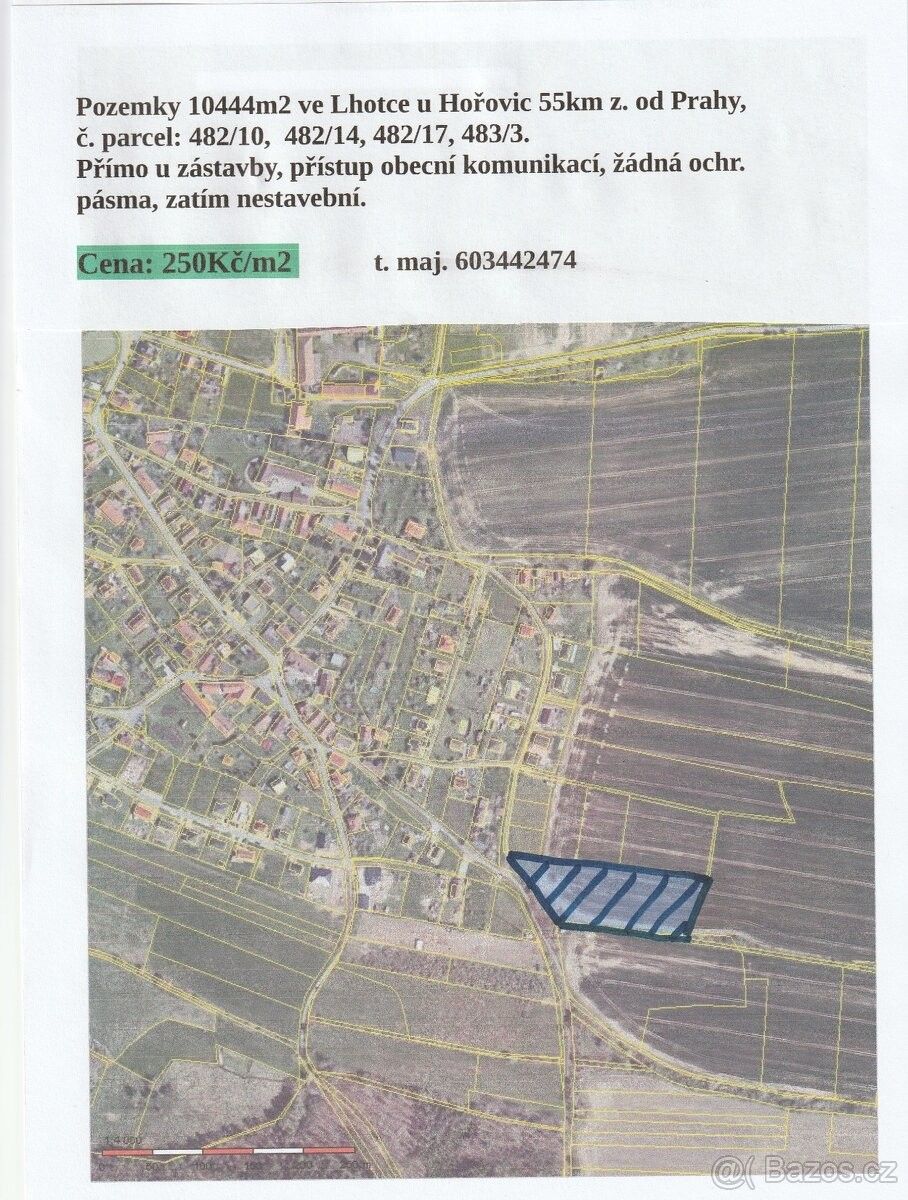 Prodej pozemek - Hořovice, 268 01, 10 444 m²
