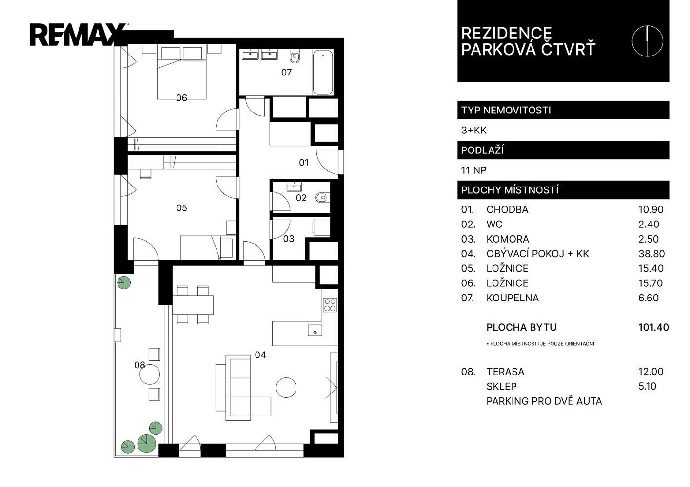 3+kk, Šrámkové, Praha 3 - Žižkov, 113 m² - 2
