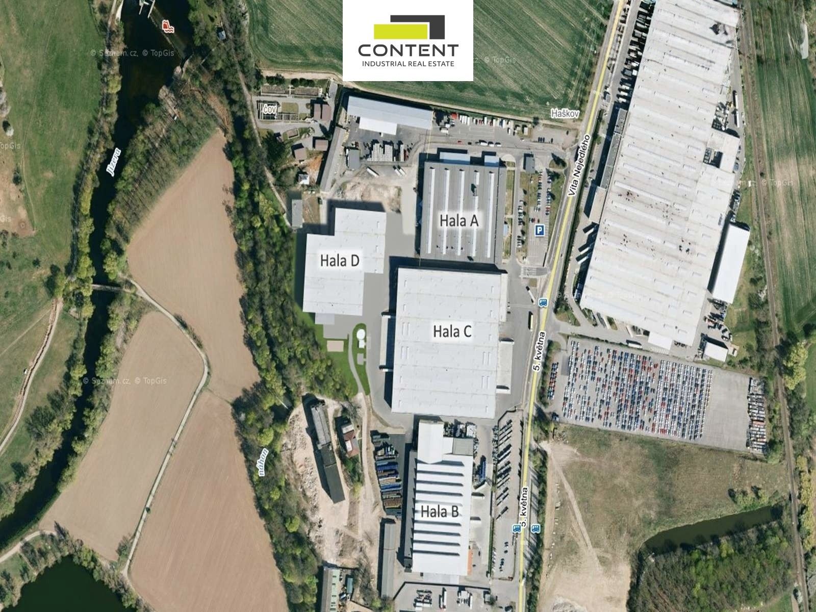 Pronájem výrobní prostory - 5. května, Mnichovo Hradiště, 9 825 m² - 5