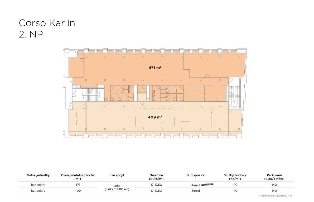 Pronájem kancelář - Křižíkova, Praha, 409 m²