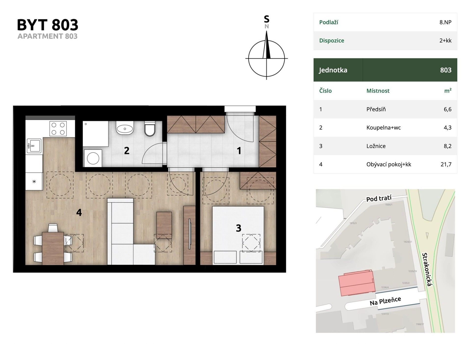 Byt 2+kk · 44 m² · Na Plzeňce  , Praha Smíchov - 4