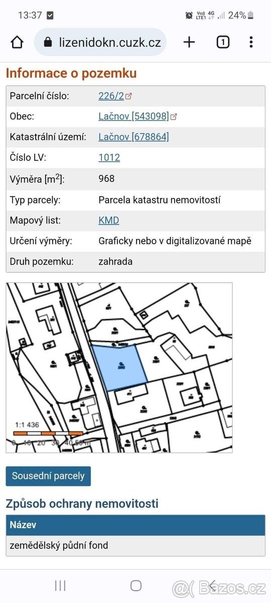 Prodej pozemek pro bydlení - Horní Lideč, 756 12, 968 m²