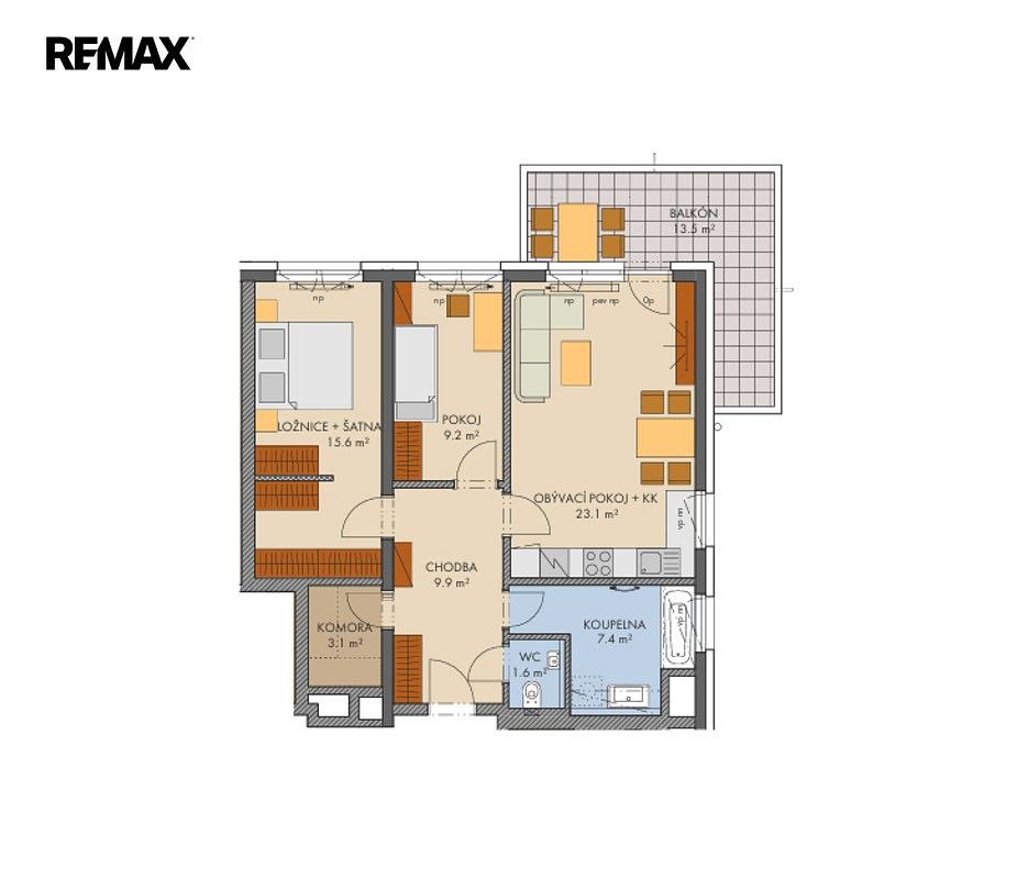 Byt 3+kk · 75 m² · Praha - Stodůlky, okres Praha 13, Hlavní město Praha - 3