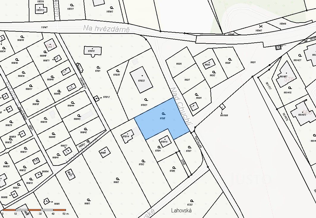 Prodej pozemek pro bydlení - Nad Chuchlí, Praha, 842 m²