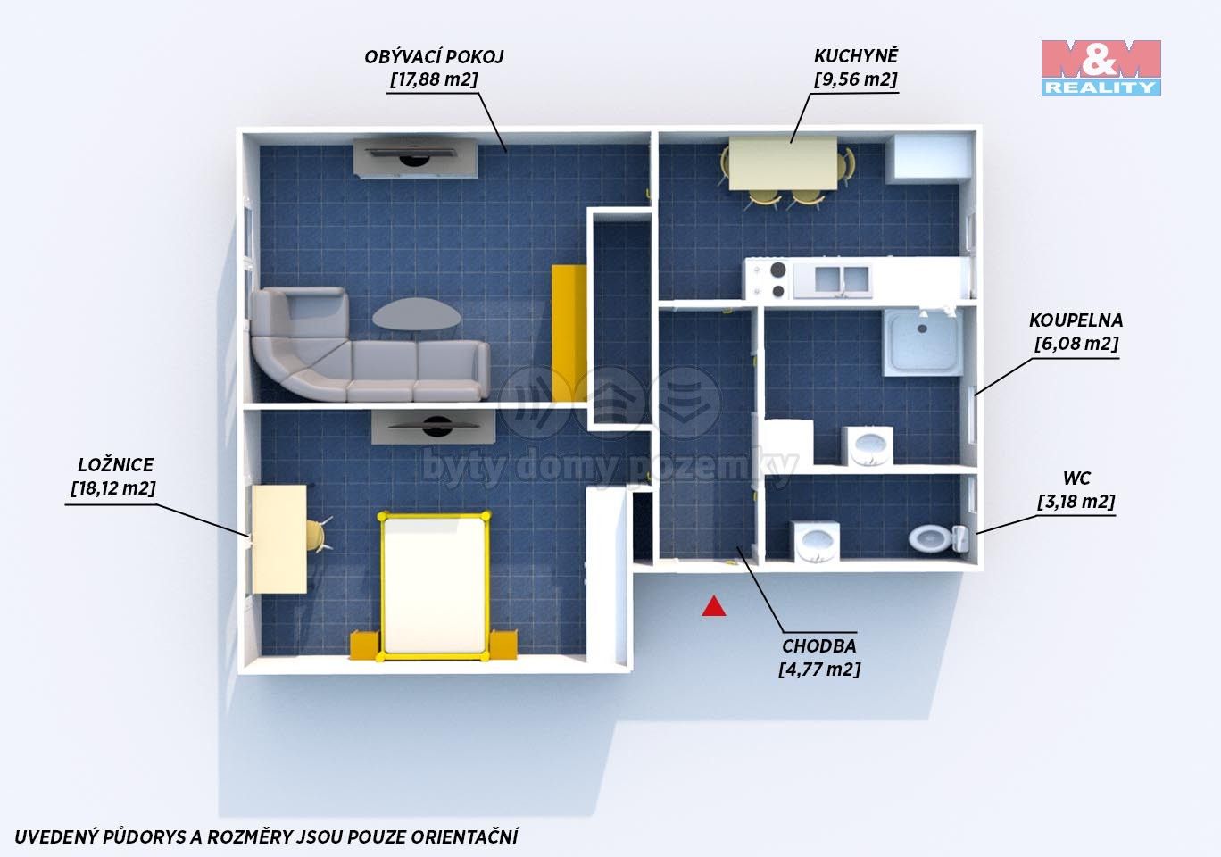 Byt 2+1 · 65 m² · Nádražní, Poběžovice - 4