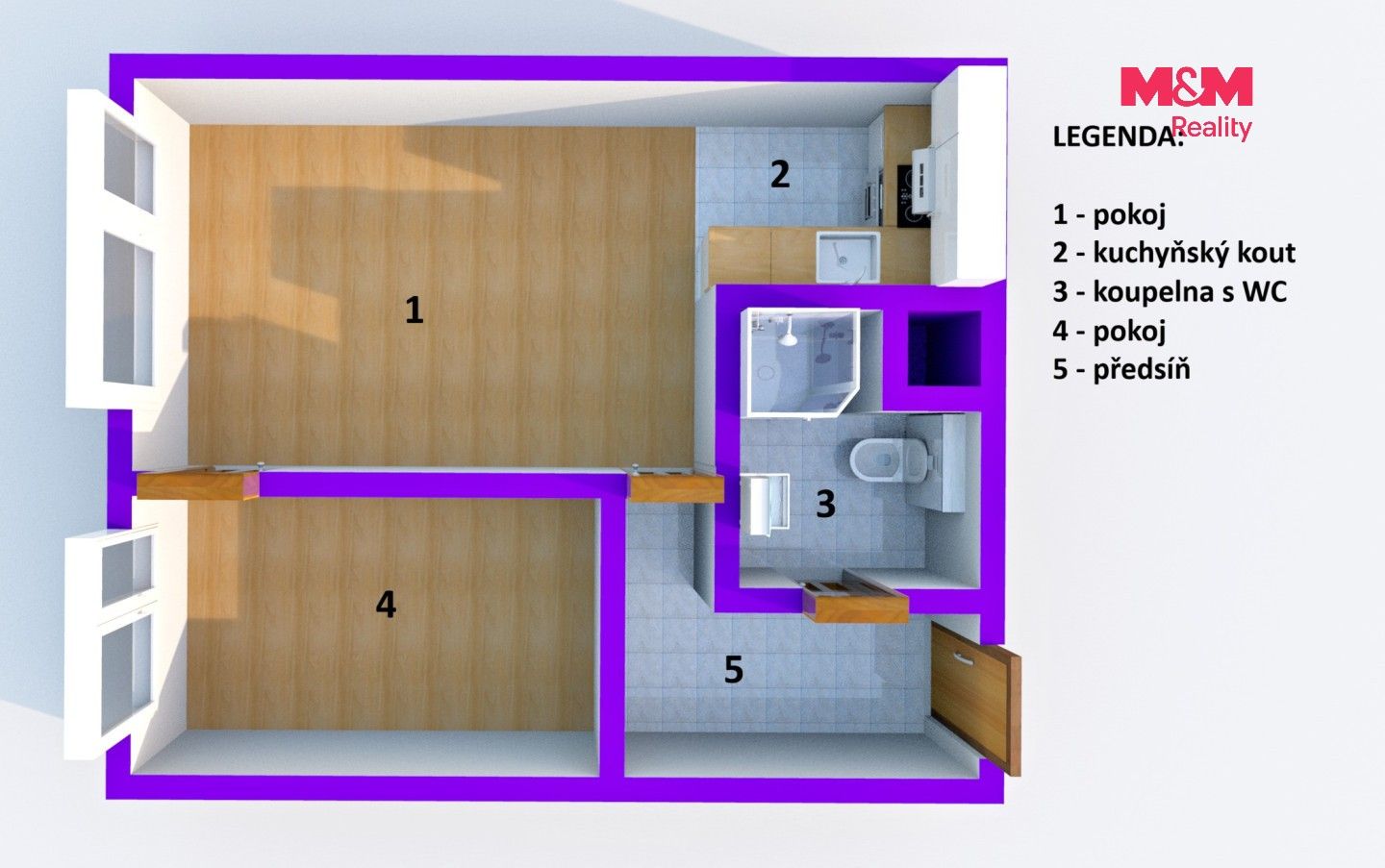 Byt 2+kk · 39 m² · Pražská, Teplice - 3